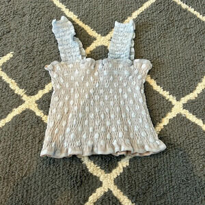 Smocked Polka Dot Cropped Tank
